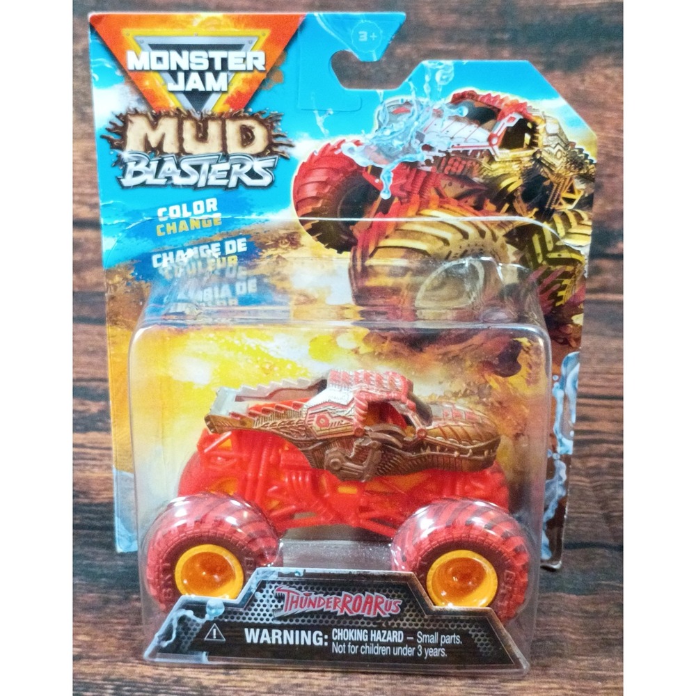 Monster Jam Mud Blasters Thunderroarus Color Change Monster Truck Series 1 NEW